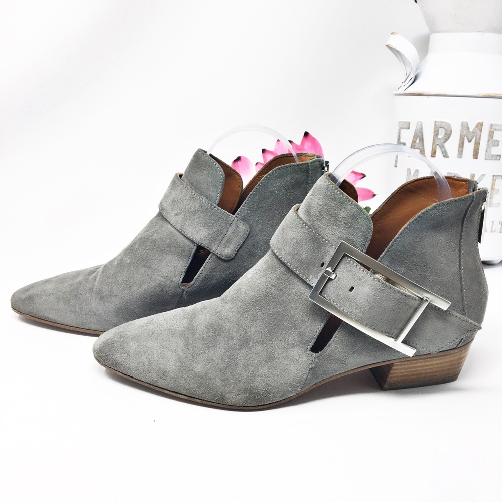 Aquatalia Filomena Suede Ankle Bootie Sz 7.5